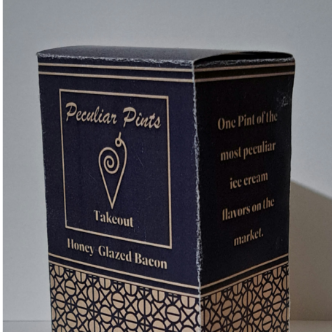  Navy box with tan accents, branded for Peculiar Pints